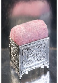 Resim Hürrem Bone Pembe Eşarp Şal Iğnedanlık Kadife Gümüş Sandık 5006_04 Pembe 