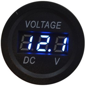 Resim 12v 24v Dc Voltmetre Yuvarlak Düz 