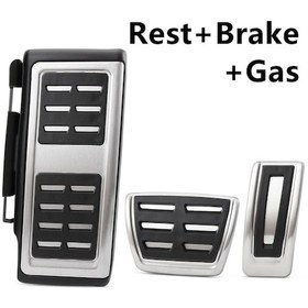 Resim Paslanmaz Çelik Araba Pedalları Vw Seat Leon 5f Mk3 2013-2019 Mk4 2020 - 2022 Lhd Golf Mk7 7 Vıı 2014-2021 Mt 