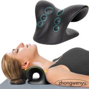 Resim Çapraz Boyun Gerdirme Yastığı - 3 Saniyede Boyun ve Omuz Korreksiyona, Duruş Düzeltme & Şiatsu Masajı - Ofis ve Ev Kullanımı İçin Taşınabilir Ergonomik Yastık - Kaliteli Dolgu Malzemesiyle Sağlam Kabuklu, Boyun ve Omuzlar için Yastıklar 