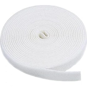 Resim Lidyahan Store Cırt Cırt Sabitleyici Kablo Düzenleyici 5 Metre x 1cm Kanca ve Döngü Kayışları, Tekrar Kullanılabilir, Çift Taraflı Kanca Rulo Düzenleyici Kayışlar, Bağlama Bandı (Beyaz) 