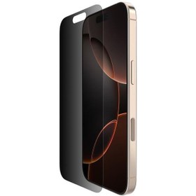 Resim Belkin OVA169HQ ScreenForce InvisiGlass iPhone 16 Pro Uyumlu (Kolay Hizalama Tepsili) Antimikrobiyal Privacy Ekran Koruyucu 