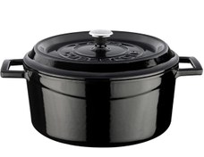 Resim Lava Döküm Yuvarlak Tencere Trendy Çap 24cm Mavi 