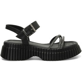 Resim Butigo Shıny 4fx Siyah Kadın Kalın Taban Sandalet 000000000101930266 Siyah 