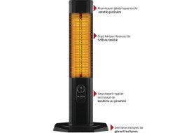 Resim Luxeva LXV2000 Karbon İnfrared Ufo Isıtıcı 2000W Soba 