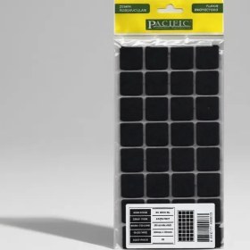 Resim WebMediCode Pacific Yapışkanlı Keçe 25 mm x 25 mm Siyah Plastik Malzeme ile Düz Desenli 1 Parça 
