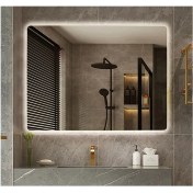 Resim Global Led Mirror 50X65 cm Ledli Ayna Banyo Aynası Dekoratif Ayna Boy Ayna Salon Duvar Ayna 