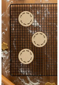 Resim Geri Dönüşüm Kurabiye Kalıbı, Hamur Şekillendirici, Bisküvi Kalıbı, Kolay Kesim Ucu Beyaz 