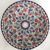 Resim Can Seramik - El Yapımı Desenli Iznik Çini Lavabo 