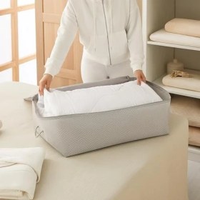 Resim Mena Rise Textile Büyük Boy Gri Altı Hurç 62 x 46 x 22 cm 