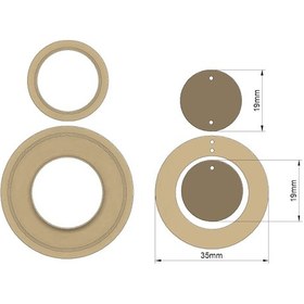 Resim Polimer Kil Küpe Kalıbı Model 0006 
