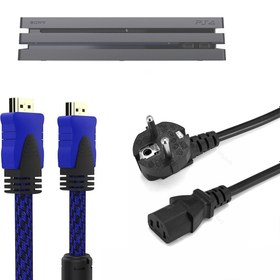Resim PS4 Pro Güç Kablosu ve Örgülü Hdmi Kablo Set Playstation 4 Aksesuar 