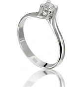 Resim Pırlanta Tektaş Yüzük - 0.16 Tırnak 18 Ayar 