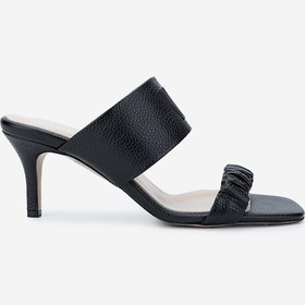 Resim Valmenti Kadın Hakiki Deri Siyah Topuklu Terlik 1130 0001 Bn Trlk Y25 Sıyah Siyah 