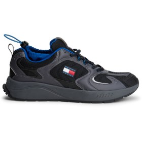 Resim Tommy Hilfiger Siyah - Çok Renkli Sneaker TJM RUNNER MIX MATERIAL | Unisex 