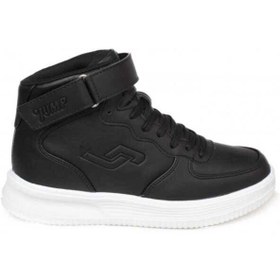 Resim Jump 16308 Unisex Siyah Beyaz Yüksek Bilekli Kadın Sneaker Günlük Rahat Spor Ayakkabı 
