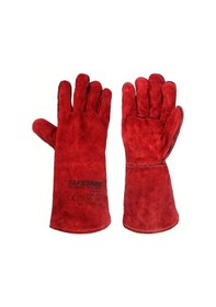 Resim Willowhaven Kırmızı 14.17 İnç Yangına Dayanıklı Kaymaz Kesilmeye Karşı Eldiven Fırın Barbekü 