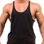 Resim Erkek Kırmızı Atletik Tank Topu - Nefes Alabilir Polyester, Spor Salonu ve Günlük Giyim için Kolsuz Antrenman Gömleği, Yuvarlak Yaka, Hafif ve Nem Emici Tasarım, Spor Giysileri 