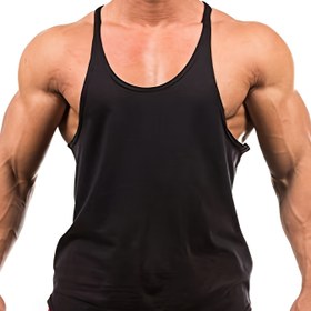 Resim Erkek Kırmızı Atletik Tank Topu - Nefes Alabilir Polyester, Spor Salonu ve Günlük Giyim için Kolsuz Antrenman Gömleği, Yuvarlak Yaka, Hafif ve Nem Emici Tasarım, Spor Giysileri 