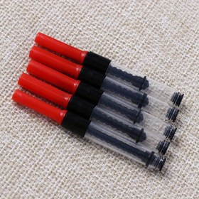 Resim 5 Adet Dolma Kalem Mürekkep Dönüştürücü - 3.4mm Standart Boy Plastik Pompa Kartuşlar, 14 Yaş ve Üzeri İçin Pürüzsüz Yazma, Tüy Dökmez, Üniversite Çizgili, Dayanıklı Malzeme, Okul & Ofis Kırtasiye Temel 