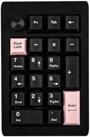 Resim EPOMAKER EK21-X VIA Conta Numara Pedi, Alüminyum Alaşımlı Kablosuz Numpad, Bluetooth/2.4ghz/Kablolu Programlanabilir Tuş Takımı, 5 Katmanlı Dolgulu, Win/Mac/Oyun için (Siyah, Gateron Pro Sarı) 