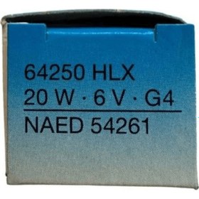 Resim Osram 64250 Hlx 20w 6v G4 Duylu Esb Halojen Ampul 