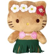 Resim 1 adet Hello Kitty Hawaii Peluş Oyuncak, Yaz Plaj Kıyafeti Doldurulmuş Hayvan, Polyester Elyaf, Tropikal Elbise, Kahverengi, Beyaz, Pembe, Yeşil, Kırmızı, 0-3 Yaş İçin 