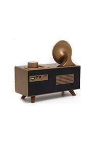 Resim OWWOTECH B6 Gramafon Radyo Müzik Apollo 3d Ses Teknolojisi Yüksek Ses Nostaljik 