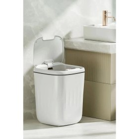 Resim 20L Uv Işık Antibakteriyel Akıllı Koku Geçirmez Teknolojik Sensörlü Çöp Kovası Ofis Banyo Mutfak 