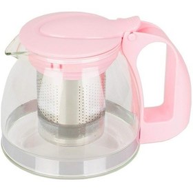 Resim Nishev Renkli Süzgeçli Cam Demlik 700 Ml Pembe Pembe 