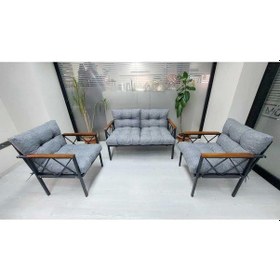 Resim Balkon-bahçe-kafe,çay Seti,koltuk Takımı,oturma Grubu,ofis Koltuğu Miami Yeni Gri 