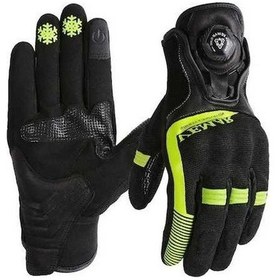 Resim Novahub 4 Mevsim Kullanılabilir Full Koruma Motosiklet Eldiveni Siyah Yeşil, Ve-308 