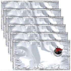 Resim Adet Şarap Poşeti Yedek Poşetleri Yeniden Kullanılabilir Doldurulabilir Şarap Değiştirme Saklama Poşetleri 1l 