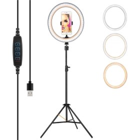 Resim Dymax 10 Inc Ring Light Led Selfie Işığı Tripod 
