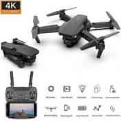 Resim Çift Kameralı Drone 4K Hava Quadcopter 2.4g Kızılötesi Rc Işıklı Katlanabilir Drone Wifi 