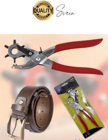 Resim Svein 6 Uçlu Kemer ve Deri Delme Delici Aleti Ergonomik Saplı Metal Çelik Delgeç Hızlı Pratik Kolay Zımba 