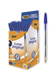 Resim Bic Cristal Medium Tükenmez Kalem Mavi 1 Mm 50'li Paket 