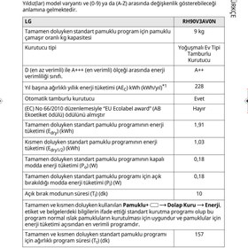 Resim LG Rh90v3av0n.Abwpltk 9 Kg Kurutma Makinesi 