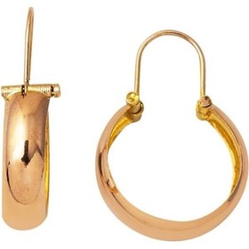 Resim 14 Ayar Klasik Oval Halep Altın Küpe Kpsc14k30852 