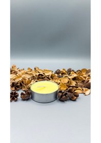 Resim Tealight Mum Maxi Boy Soya Parafinli Narenciye Kokulu Sarı 600 Adet Beyaz 