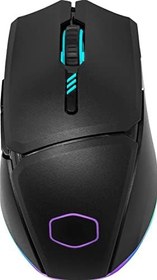 Resim Cooler Master MM831, oyun faresi, çift bağlantı, Qi, optik, 32000 DPI, RGB-LED, siyah 