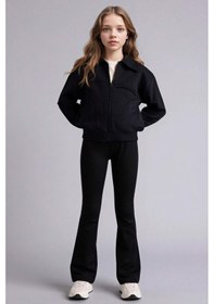 Resim Defacto Kız Çocuk Slim Fit Dar Kesim Pantolon G5444a825wnbk81 Siyah-bk81 