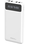 Resim Mena Rise FikirShop Acl 10000 mAh Powerbank Göstergeli Powerbank Type C - Lightning - Micro USB - USB Kablolu 