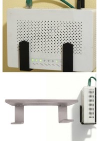 Resim Kendinden Yapışkanlı Gri Duvara Asılabilir Modem Adsl Wifi Router Saklama Duvara Montaj Kutusu Organizer Raf 