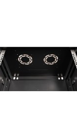 Resim LANDE - 18U 19" Duvar Tipi Rack Kabinet - Genişlik: 600 mm | Derinlik: 450 mm - Siyah 