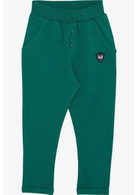 Resim Erkek Çocuk Pamuklu Eşofman Alt-13707 YESIL 