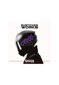 Resim Cross Yazılı Kask Sticker Tüm Kasklar Uyumlu Tek Yön 1 Adet Mor 