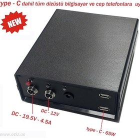 Resim Ezız Güneş Enerjili Laptop Cep Telefonu Powerbank Solar Aydınlatma Hızlı Şarj Cihazı 