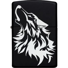 Resim Kurt Desenli Kişiye Özel Isimli Benzinli Siyah Metal Çakmak 7 
