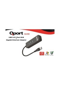 Resim Qport Q-u3g Usb 3.0 Çoklayıcı/gıgabıt Adaptör 